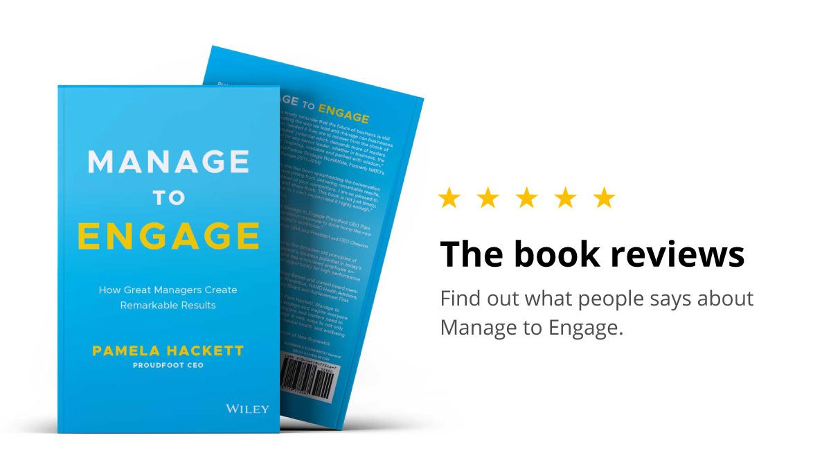 Manage to Engage: Book Reviews from the Audience